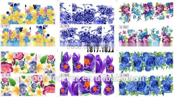 2016 Beauty Flowers Nail water sticker 3D decal nail sticker