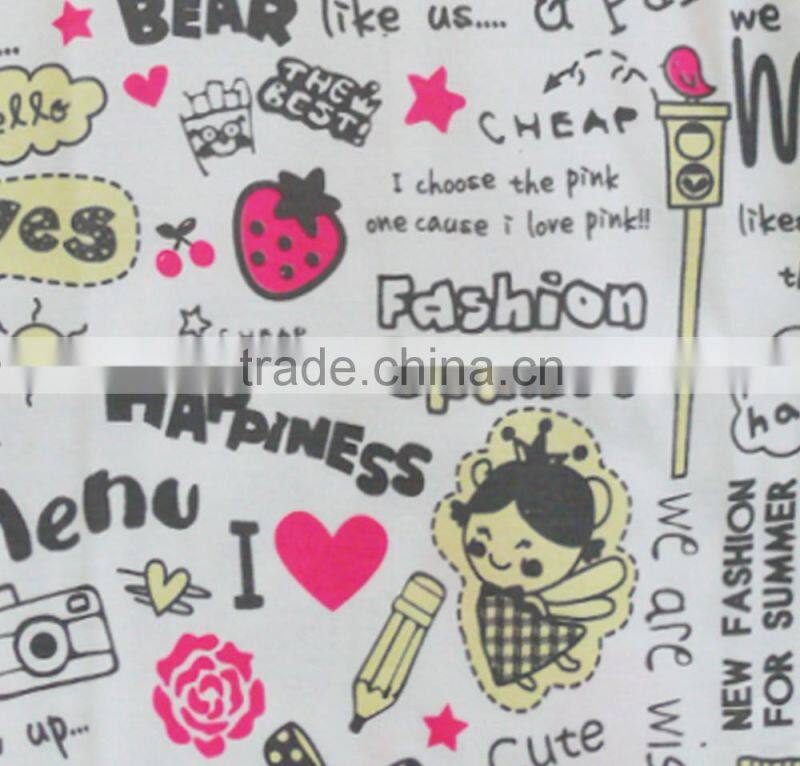 100% cotton 40 Rib 1*1 - Printted Fabric - N011