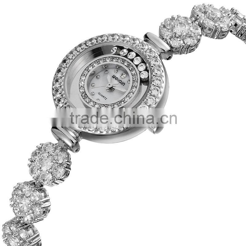 Luxury women diamond bracelet watch weiqin diamond quartz watch
