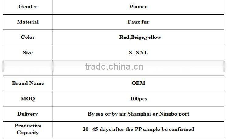 new arrival winter ladies faux fur slim coat