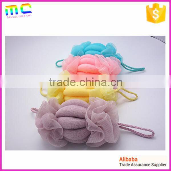 colorful Candy sweet mesh sponge balls with lace handle