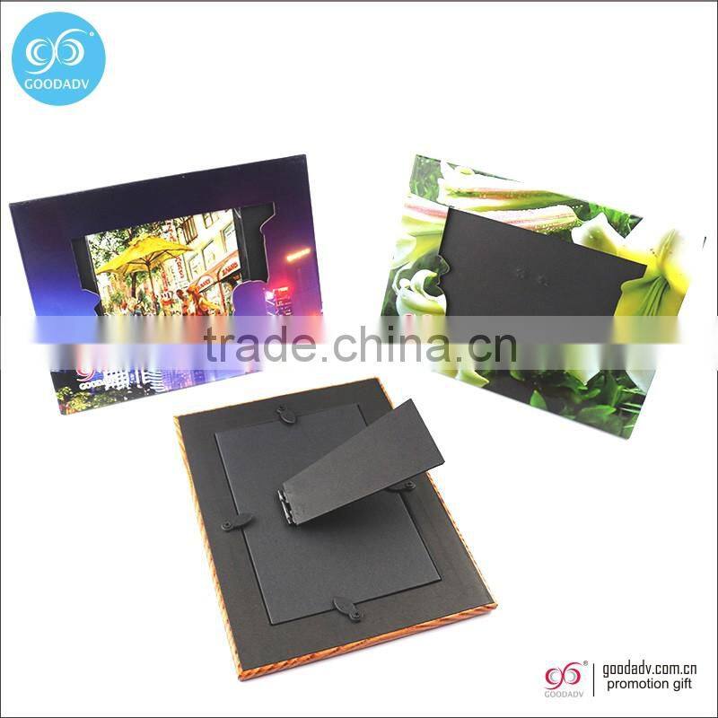 2016 New products promotion souvenir cardboard picture frame/stand paper photo frame