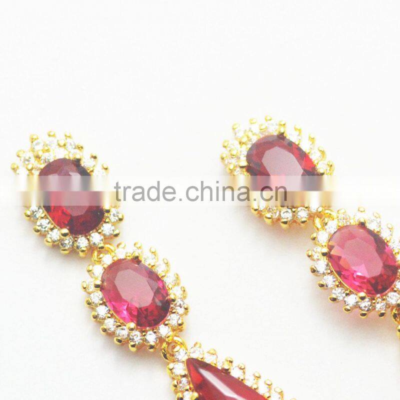 Gold Plated Fashion Cubic Zirconia Earrings