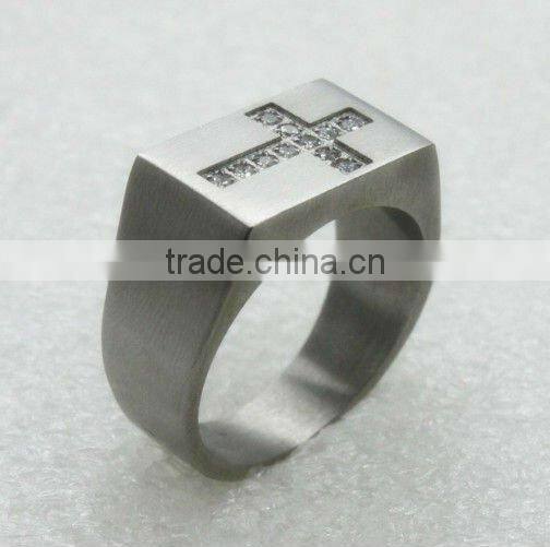 wholesale new design CNC zircon mens gold finger rings