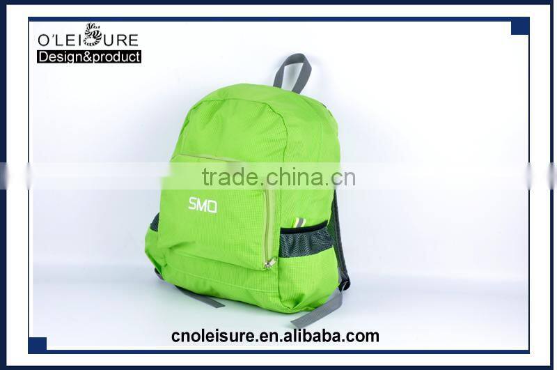 2016 latest arrival design promational foldable backpack cheap fold bag fold up backpack sport hiking camping college school bag