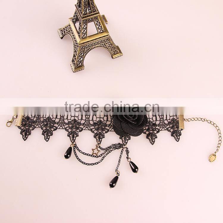 black rose lace girls fashion new design anklet