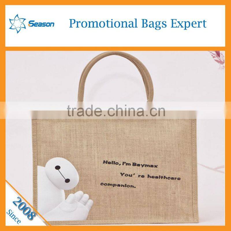 Wholesale shopping bag jute beach bag cheap jute bag