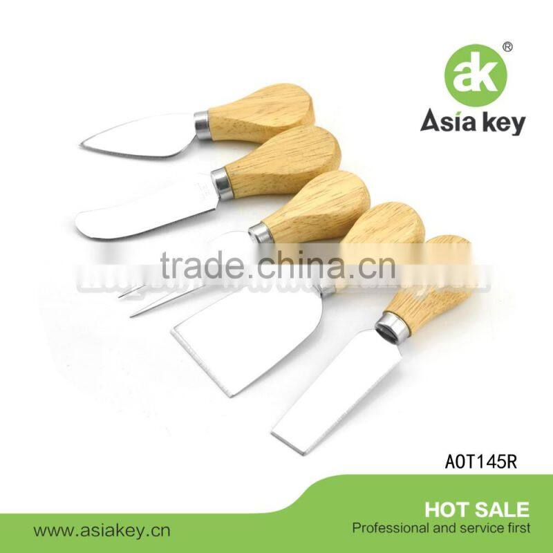 Cheese Steel Knives Set With Bamboo Handle