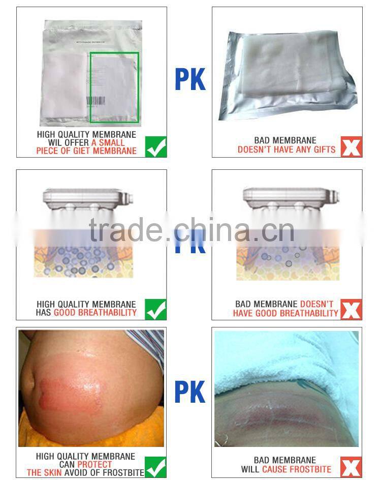 Popular!!!cryofreezing / liposuction antifreeze membrane for cryo sculpting membrana anticongelante beauty device