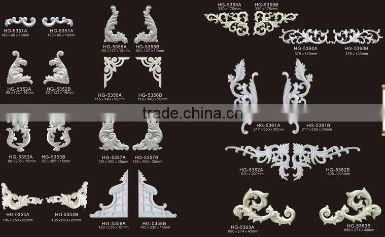 high-quality factory price simple European style PU plain cornices mouldings materials for building decoration