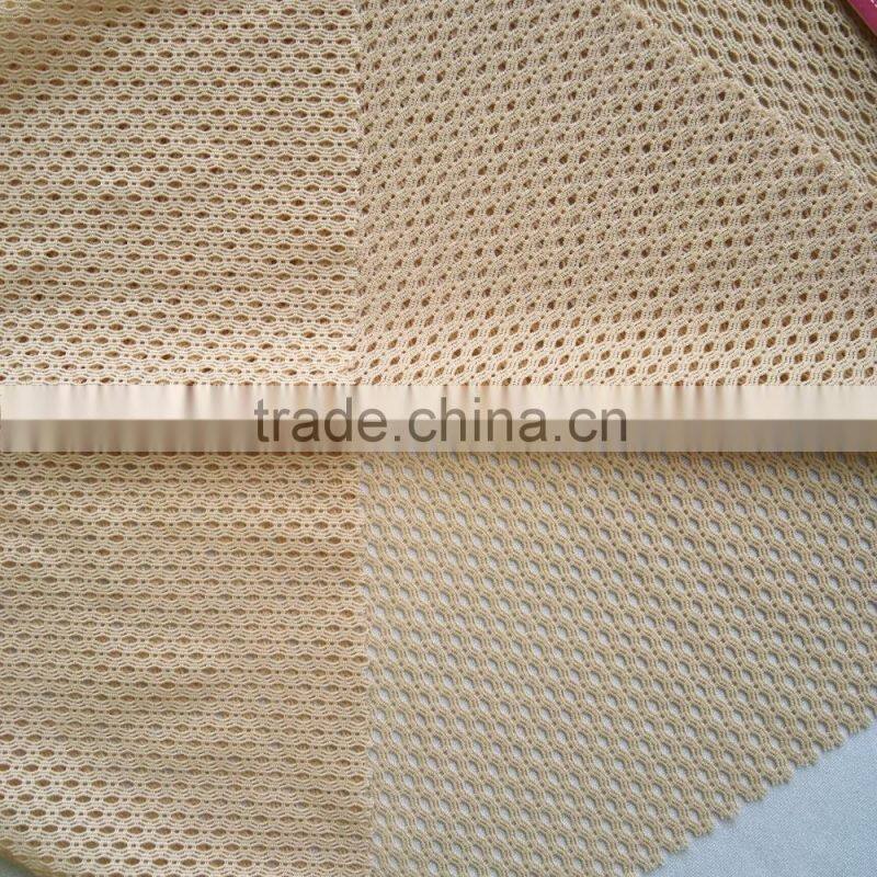 Factory new design 90/10 nylon spandex rhombus hole patern jacquard mesh fabric, garments jacquard mesh fabric