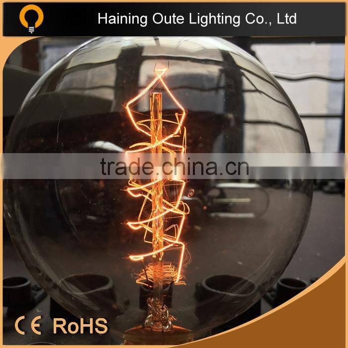 Retro Vintage style lighting gold Sopt glass lamp /G125 big globle eedison light bulb