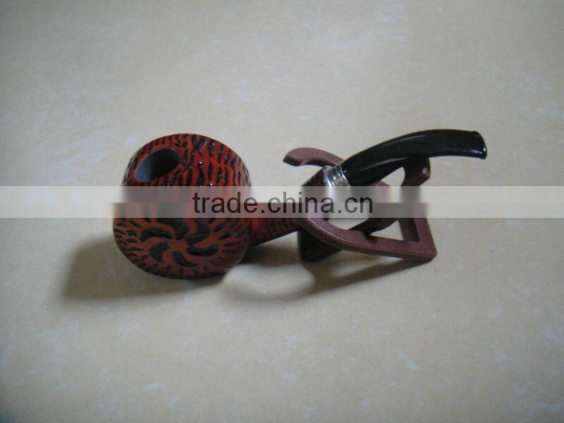 HGB-0332 good quality engraved wooden smoking pipe