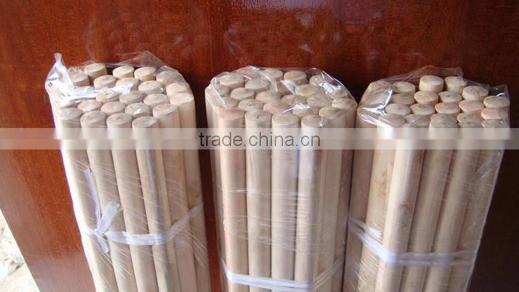 With plastic hanging cap hardwood utility broom handle