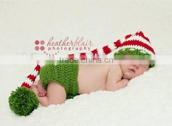 Hand crochet baby hats wholesale order Christmas long tail cap processing and manufacturing