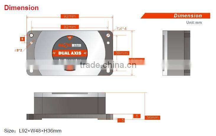 +/-5V or +/-10V High Precision Inclinometer Level Sensor With Excellent Temp Compensation
