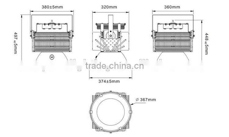 led flood light UL DLC TUV GS CE RoHS With 500w led high bay light