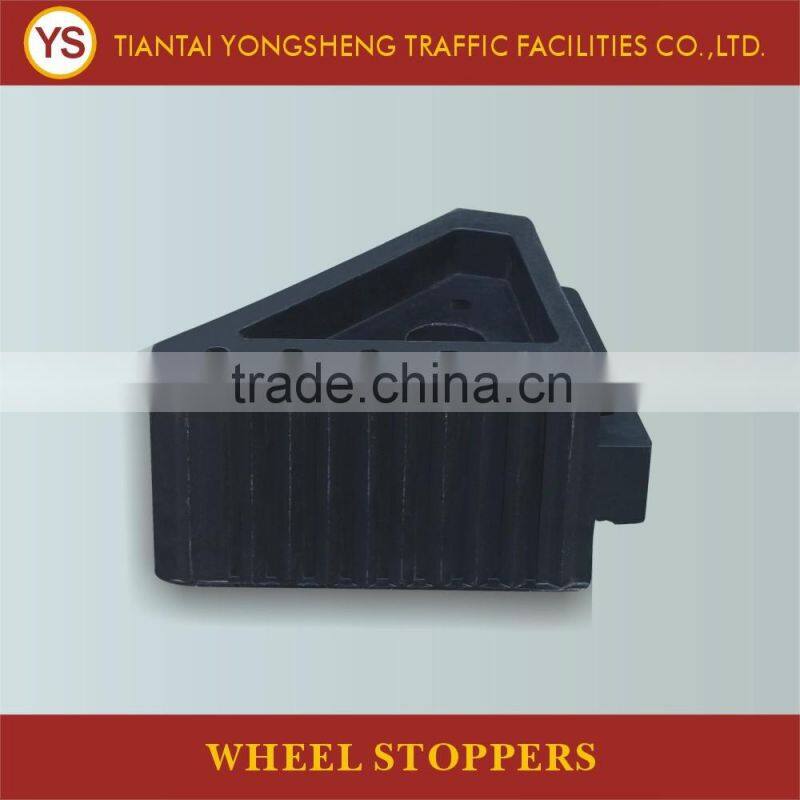 Heavy duty rubber bumper wheel chocks with Handle