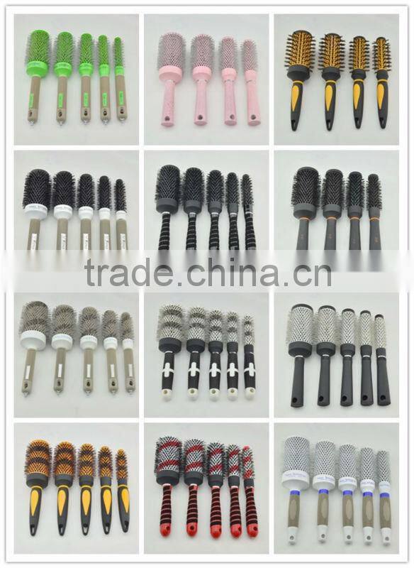 2014 new hot ceramic hair brush,nano tachnology ionic hair brushes