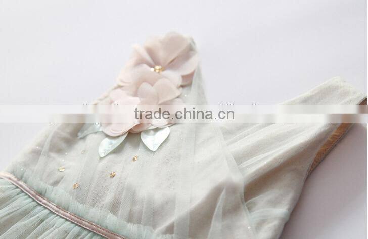 High Quality Cotton Lining Tulle Layered Flower Girl Dress
