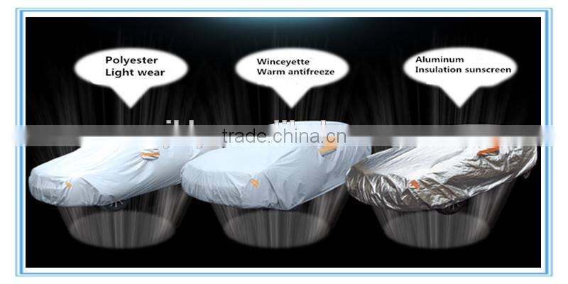 Silver Polyester Car Cover/car protective cover shelter super quality