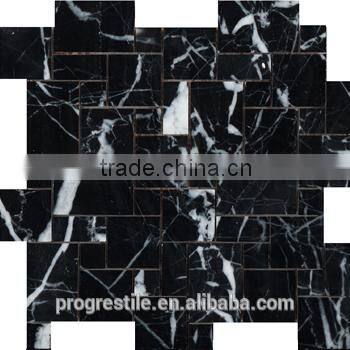 marble mosaic wall tiles, stone mosaic tiles, kitchen backsplash mosaics(PMBS160)