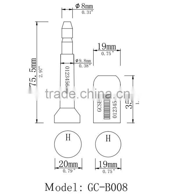 China Supplier Plastic Lock Seal For Cargo GC-B008