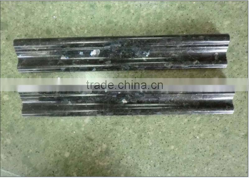 Black ogee marble stone chair rail moulding for decorations