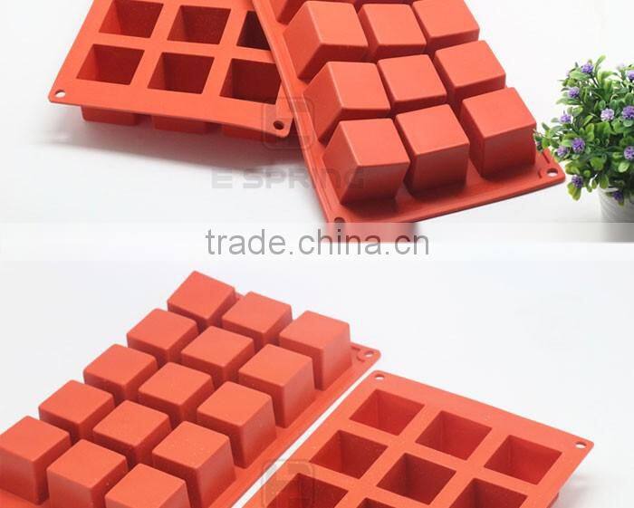 15 Cavity Silicone Brownie Mold Bread Mold Square Soap Mold