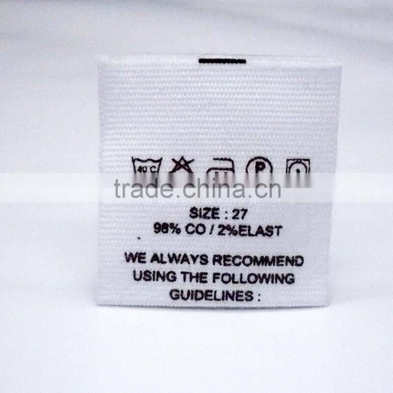 Classic Care Label For Garment