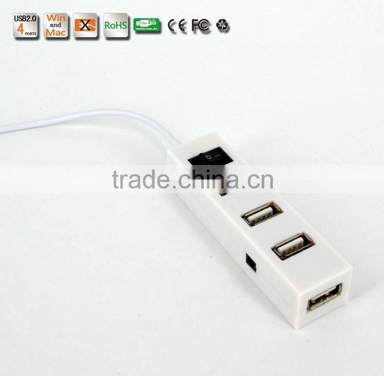 low cost Portable 4 ports usb2.0 hub/4 ports usb hub usb 2.0