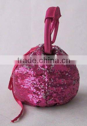 2014 Cute girl's bag sequin drawstring bag