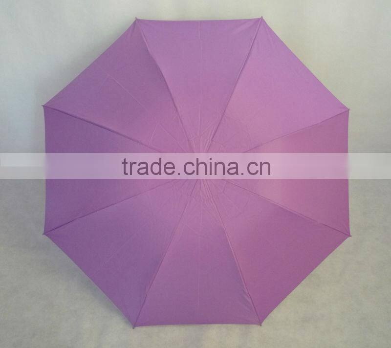 hot fashion style three folding radio umbrella made in china OKUMBRELLA