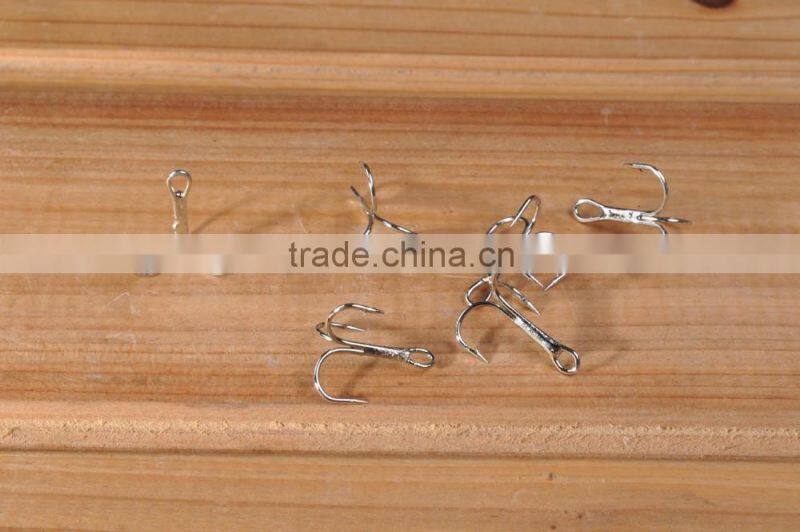 100pcs 8# Fishing Hook High Carbon Steel Treble Hooks Fishing Tackle