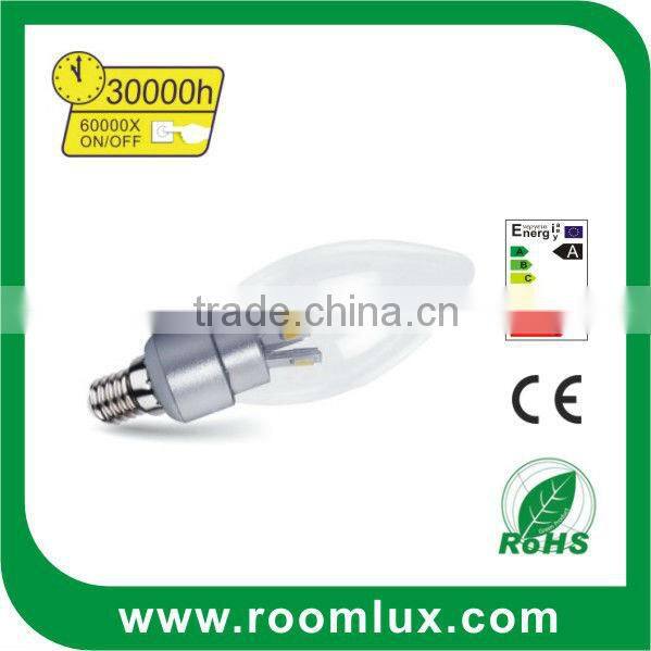 replace 40W incandescent light 5w LED candle bulb light