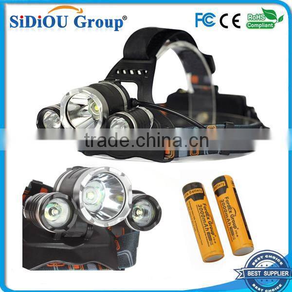 30W 5000 Lumens 3x XM-L T6 LED Head Torch / Headlamp Waterproof