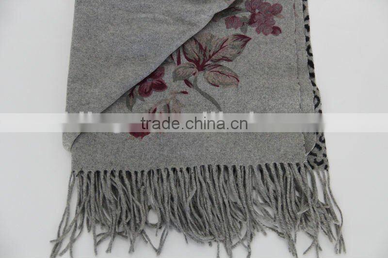 Two sides pure cashmere shawls stoles scarf