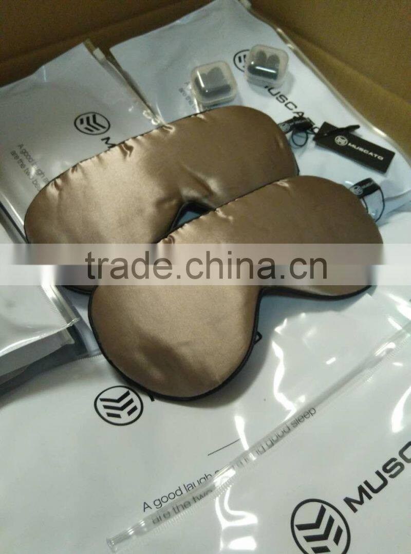 3D Sleeping Eye Mask, Eye Sleep Mask,3D Eye Mask with Earplugs, Silk Sleep Mask EM-021