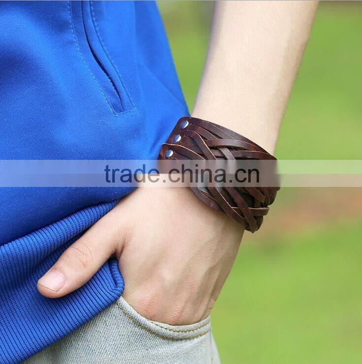 new style leather bracelet with good quality and low price
