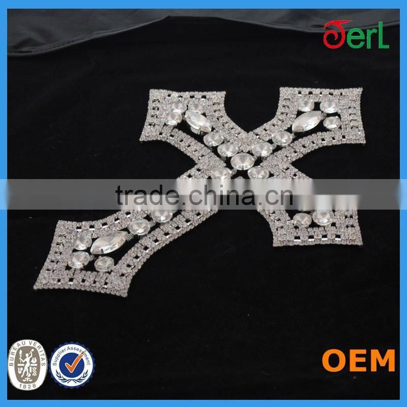 rhinestone bridal lace trimming for garment accessories