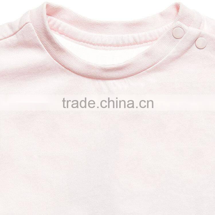 custom design print baby clothes, plain pink baby girl t shirts