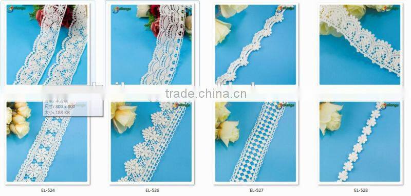 2016 the latest new design shabby flower trim wholesale made in China