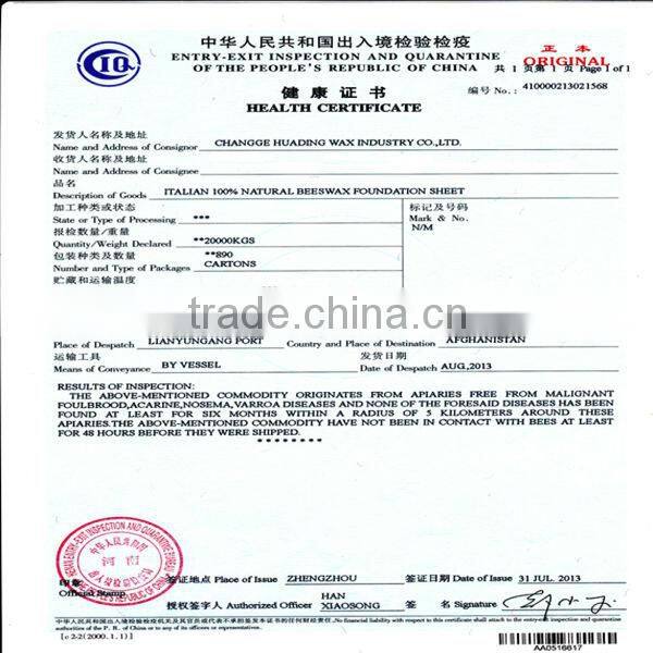 factory wholesale bee tools organic pure beeswax foundation sheet