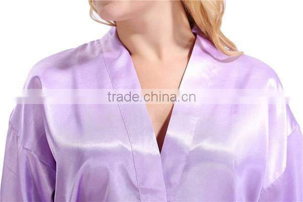 Comfortable Satin printed bathrobe/pajamas for women