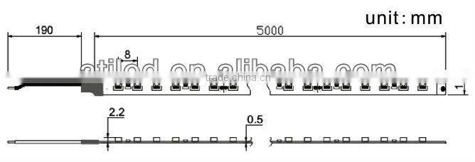 Green SMD 3528 floor light led strip lighting