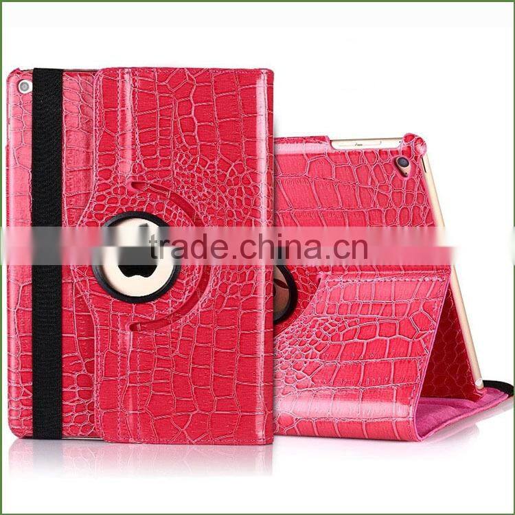 PU leather Rotating case For iPad Air case , lowest price rotating flip leather case for iPad 5/Air