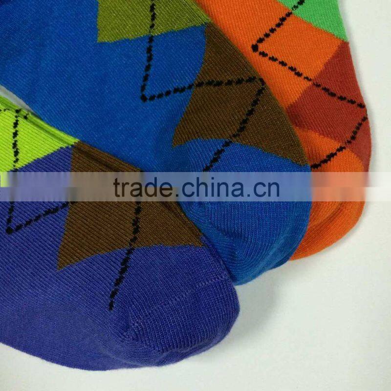 GSC-09 2015 Fashion cutom argyle design children newline bamboo socks