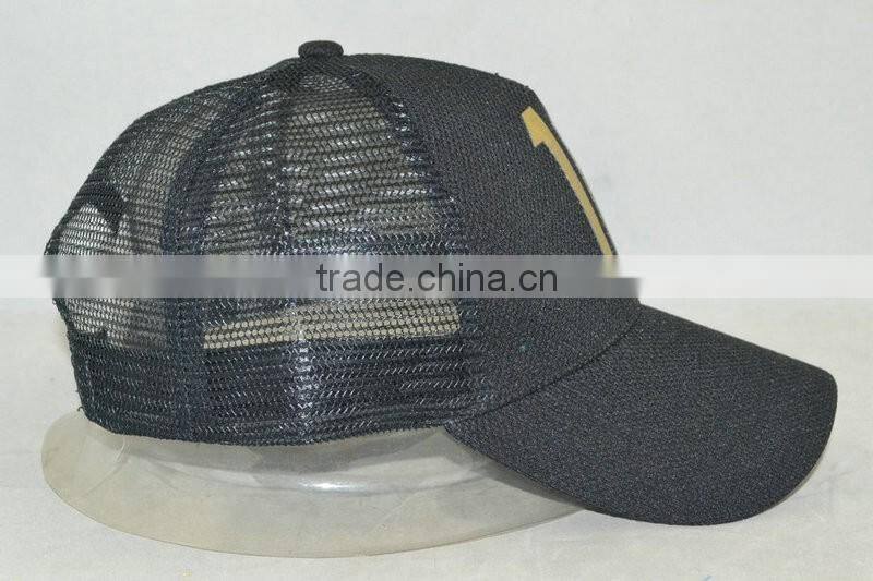 Guangzhou hat factory professional custom / 100% polyester fiber/white and black/LOGO printing/sponge trucker hats