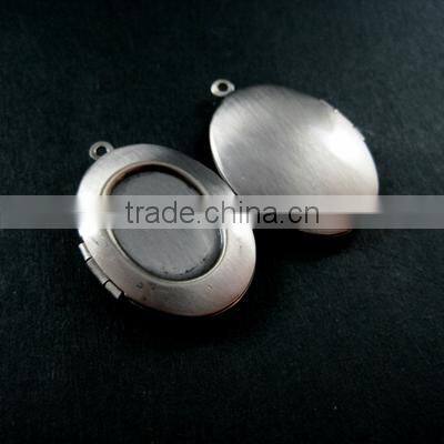 13x18mm oval bezel tray setting vintage antiqued brass silver photo locket pendant charm DIY supplies 1123012
