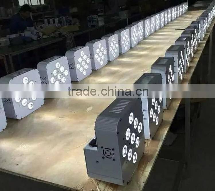 Three Years Warranty Uplight Rechargeable DMX Wireless Battery Powered Par Can 5in1 RGBWA 9x15w LED Par Light